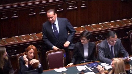 Berlusconi v parlamentu