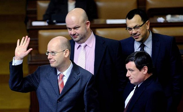 Bohuslav Sobotka v Poslanecké sn�movn�