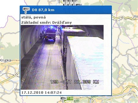 Nehoda v tunelu Panenská na D8 (17.12.2010)
