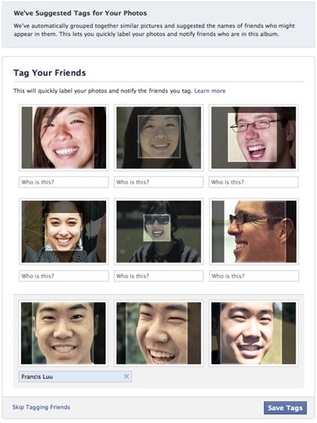 Facebook nabízí rozpoznávání tváří na fotkách