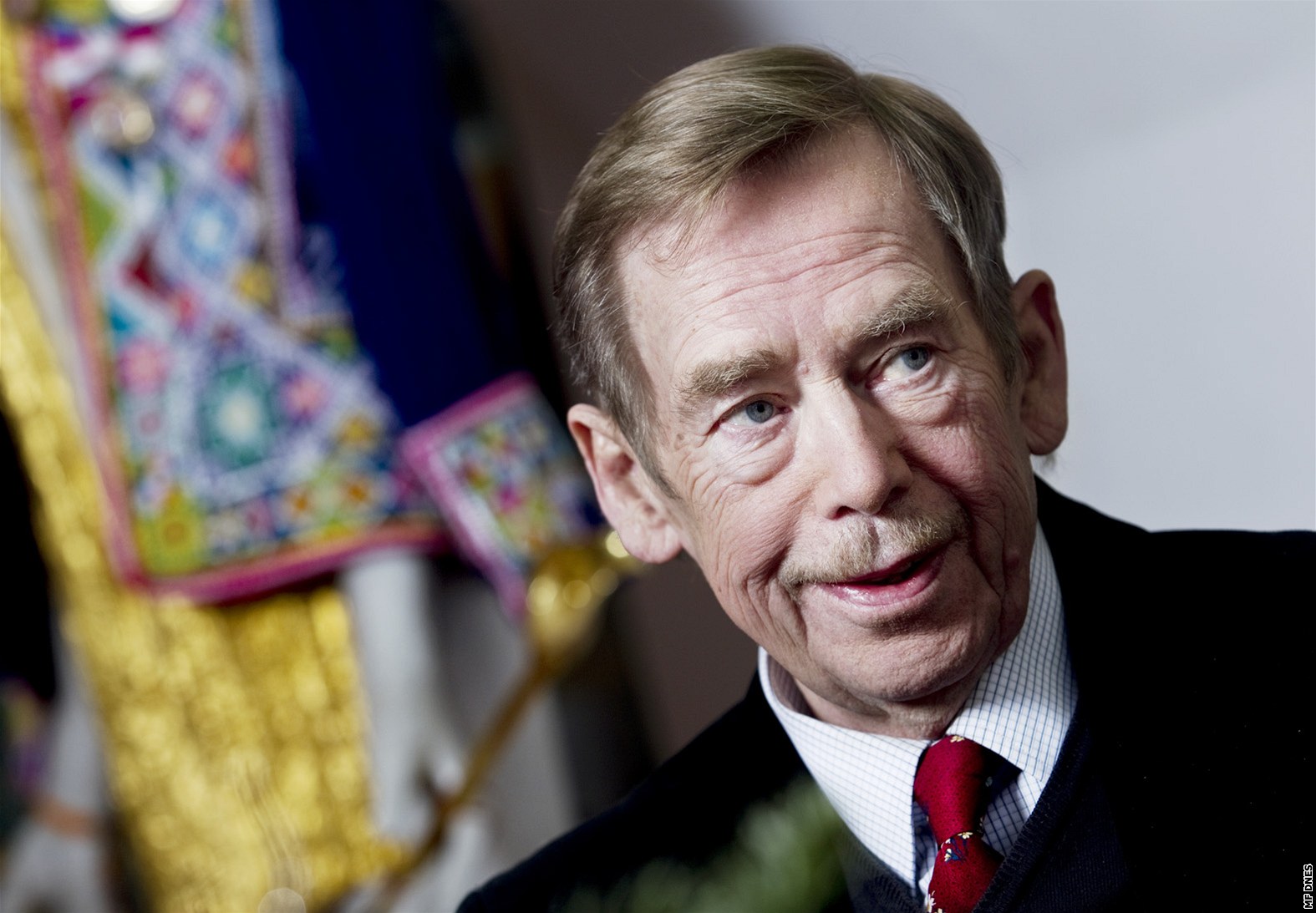 Václav Havel p�i rozhovoru pro MF DNES.