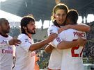 KRÁSA. Fotbalisté AC Milán si uili za pkného poasí výhru v Boloni. 