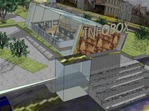 Místo obchodního domu navrhl architekt na Komenského náměstí park, kde by bylo i podzemní parkoviště a infobox