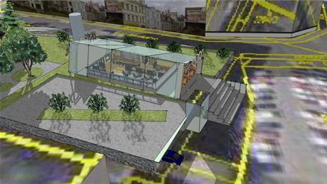 Místo obchodního domu navrhl architekt na Komenského náměstí park, kde by bylo i podzemní parkoviště a infobox