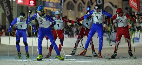 Exhibiní závod v bhu na lyích v Karlových Varech - sprint dvojic