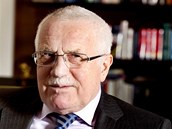 Prezident Vclav Klaus pi rozhovoru pro MF DNES.