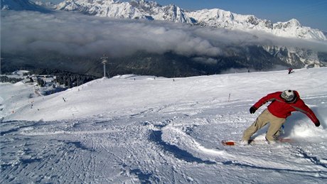 Snowboarding na Seefelder Joch