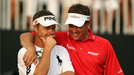 Lee Westwood a jeho caddie Billy Foster