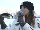 Mahulena Boanová pi otevírání lyaské sezony v zimním stedisku Nassfeld v Rakousku 