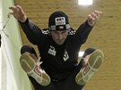 Jakub Janda pi tréninku vertikálního výskoku.
