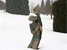 Milenci jsou nejvtí sochou ve venkovní expozici Botanické zahrady v Praze