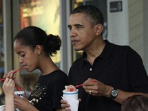 Americk prezident Barack Obama bhem dovolen na Havaji.