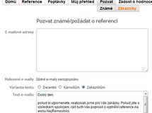 Nejemeslnci.cz  - firmy mohou zaloit svj profil a pozvat sv zkaznky, aby jim nechali reference