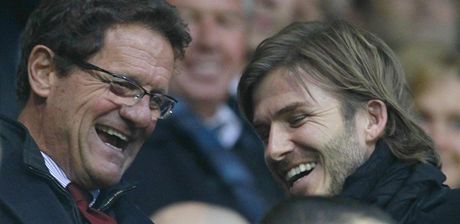 Fabio Capello (vlevo) a David Beckham