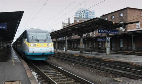 Pendolino na olomouckém hlavním nádraí.