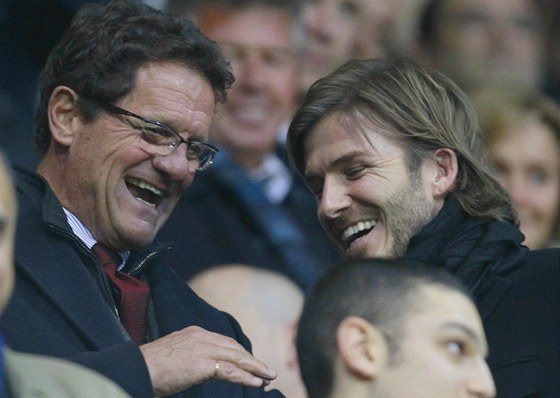 Fabio Capello (vlevo) a David Beckham