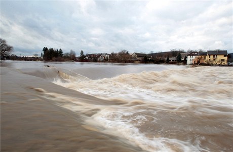 Rozvodnn Berounka v Dobichovicch.