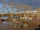 V Lounech se vylila rozvodnná eka Ohe. (17. ledna 2011)