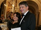 Ples ped oponou zahájil plesovou sezonu v Brn, na snímku primátor Roman Onderka a Barbora Javorová.
