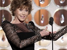 Jane Fonda na pedvn Zlatch glb v atech libanonskho nvrhe Georgese Hobeiky