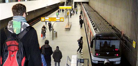 Praská stanice metra Smíchovské nádraí. Ilustraní foto