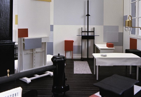 Rekonstrukce Mondrianova paíského ateliéru, stav v roce 1926 