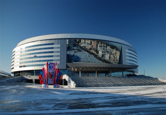 Aréna v Minsku, kde se mělo konat MS v hokeji 2021
