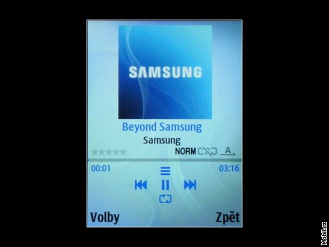 Recenze Samsung B2710 displej