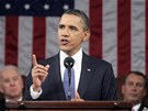 Americký prezident Barack Obama pronáí zprávu o stavu unie (25. ledna 2011)