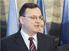 Pedseda vlády Petr Neas po jednání s vedením ministerstva zdravotnictví. (21. ledna 2011)