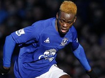 Louis Saha (vpravo) z Evertonu bere m Branislavu Ivanoviovi.