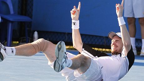 Jan Hernych slaví postup do 3. kola Australian Open