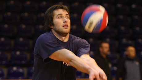 Martin Klapal na tréninku zlínských volejbalist�.