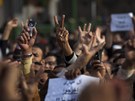 Protivládní protesty v Egypt pokraují estým dnem. (30. ledna 2011)