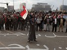 Demonstrace v egyptské Káhie. (30. ledna 2011)