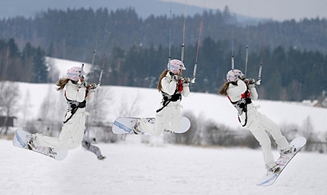 Snowkiting - kdy zkrotte vtr, board ske, jak vy pskte