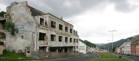 Ruina Hornického domu v Jáchymov.