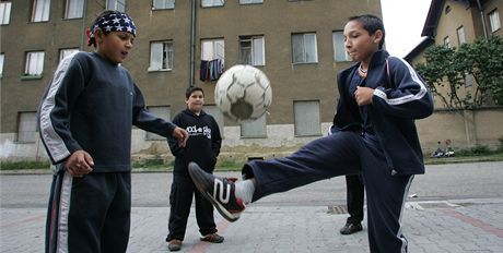 Agentura pro sociální zaleování pomáhala v Perov hledat Romm práci, nyní zde ale kvli patné komunikaci s mstem koní. Na snímku romské dti z Perova.