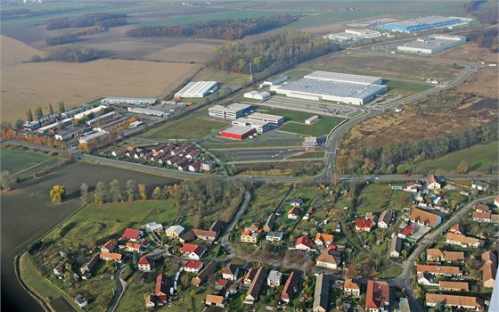 Technopark a prmyslová zóna v Pardubicích.