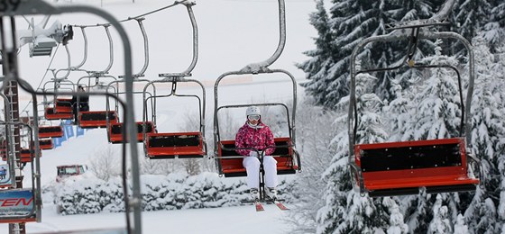 Ski snowpark na Harusov kopci v Novém Mst na Morav.