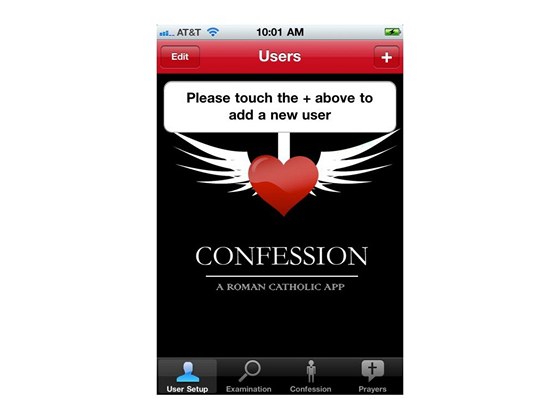 Katolická aplikace Confession: A Roman Catholic