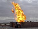 Výbuch plynovodu na severu Egypta. (5. února 2011)