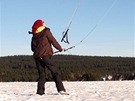 Snowkiting - ry kitu jsou cca 19 metr dlouhé.
