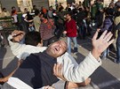 Demonstrace v egyptské metropoli Káhira.