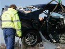 Tragická dopravní nehoda na dálnici v Prostjov. (9. února 2011)