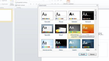 PowerPoint - výb�r stylu