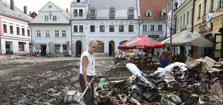 Následky srpnových povodní ve Frýdlantu (ilustraní snímek)