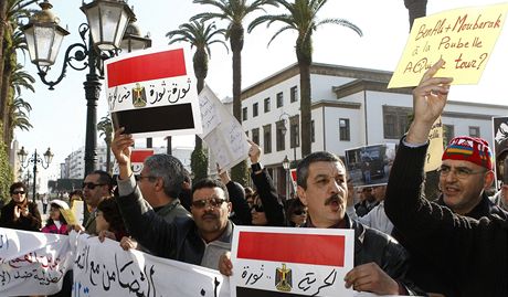 Protesty v marockm Rabatu (15. nora 2011)