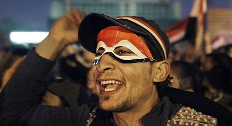 Egypan se raduje z rezignace Husnho Mubaraka (11. nora 2011)