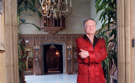 Hugh Hefner na svém sídle Playboy Mansion 